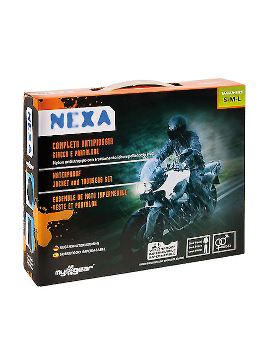Lampa Nexa Set impermeabil pentru pantaloni și jachetă de motocicletă pentru bărbați Negru Culoare