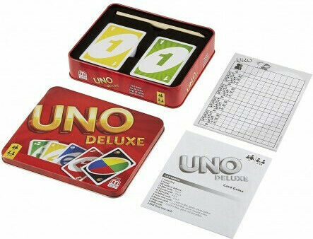 Επιτραπέζιο Παιχνίδι Uno Deluxe Card Game για 2-10 Παίκτες 7+ Ετών Mattel