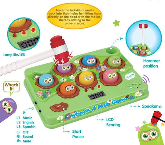 Настолна игра Whack A Mole за 1 играч 3+ години (EN) Blue Toys