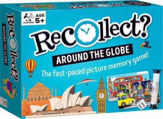 Board Game Recollect? Ο Γύρος Του Κόσμου for 3-8 Players 5+ Years Old Hinkler