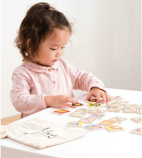 Joc de Societate Ξύλινο Παιχνίδι Μνήμης pentru 1 Jucător 3+ Ani 10830 (EN) New Classic Toys