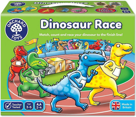 Επιτραπέζιο Παιχνίδι Dinosaur Race Game για 2-4 Παίκτες 3+ Ετών (EN) Orchard