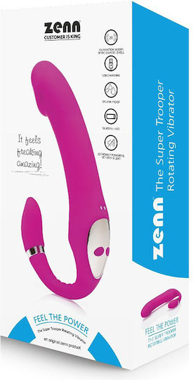Zenn The Super Trooper Δονητής Rabbit Rotating Vibrator 19cm Purple