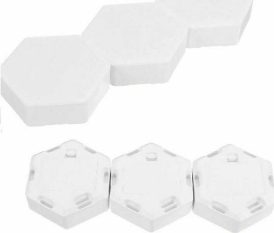 Lustră Decorativă Hexagon Alb 6buc