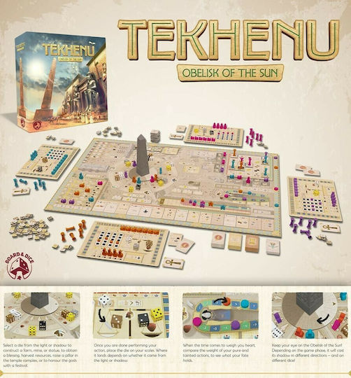 Board Game Tekhenu: Obelisk of the Sun for 1-4 Players 14+ Years Old (EN) Board & Dice