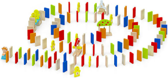 Настолна игра Domino Run Set (116 pcs) за 1 играч 3+ години (EN) Viga Toys