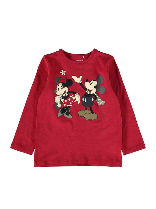 Name It Pijama pentru copii De iarnă Din bumbac Roșie