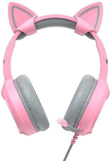 Havit H2233D On Ear Gaming Headset με σύνδεση USB / 3.5mm Ροζ