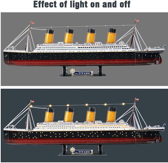 Titanic with Led Puzzle 3D 266pcs