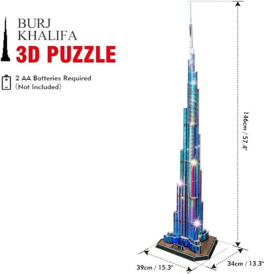 Burj Khalifa Puzzle 3D 136 Teile