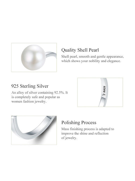 Bamoer Ring with Pearls made of Silver