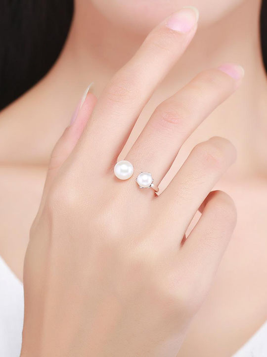 Bamoer Ring with Pearls made of Silver