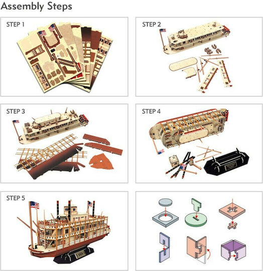 Puzzle 3D Vapor Mississippi 142 Piese