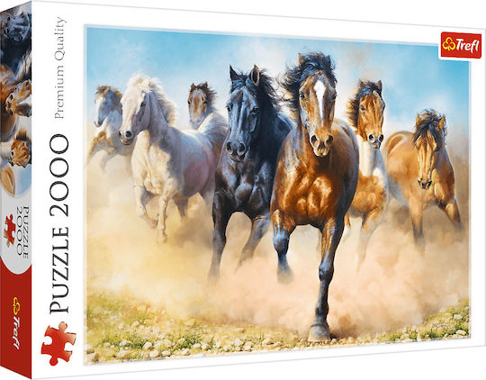 Puzzle Galloping Herd Of Horses 2D 2000 Piese