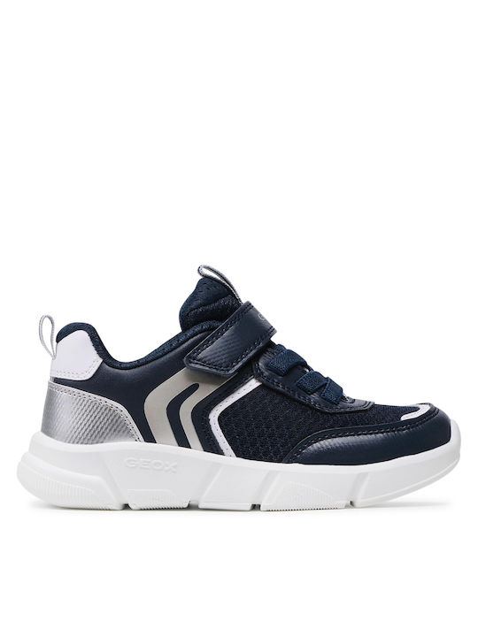 Geox Παιδικά Sneakers Ανατομικά με Σκρατς για Αγόρι Navy Μπλε