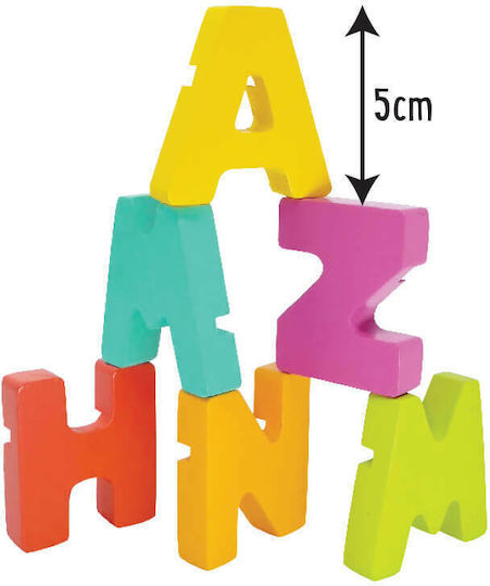 Svoora Παίζω με τα Γράμματα Ελληνικό Αλφάβητο Εκπαιδευτικό Παιχνίδι Γράμματα & Αριθμοί από Ξύλο για 3+ Ετών