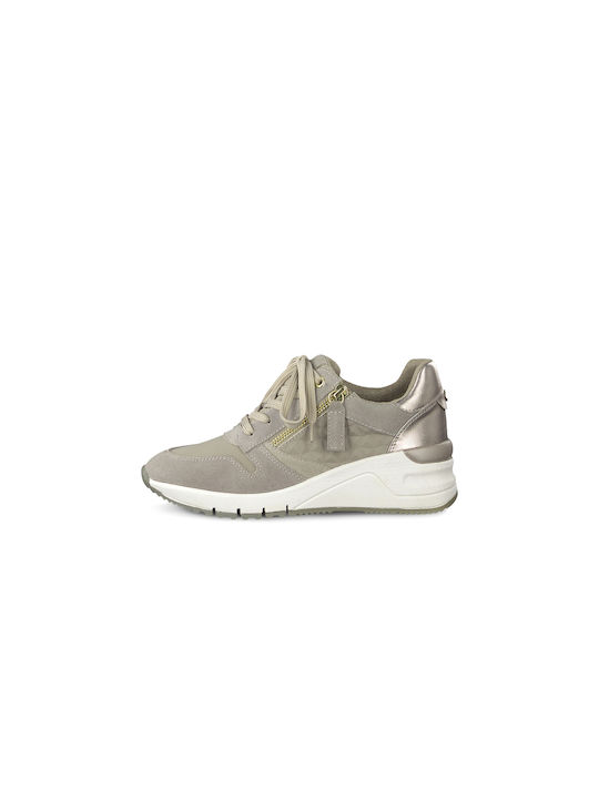 Tamaris Taupe Comb Women's Anatomic Sneakers Beige 1-