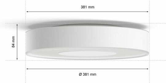 Philips Round Outdoor LED Panel 33.5W with RGBW Lighting 38.1cm