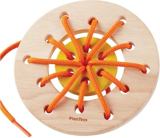 Plan Toys Δίσκος με Κορδόνια Εκπαιδευτικό Παιχνίδι Γνώσεων από Ξύλο για 3+ Ετών