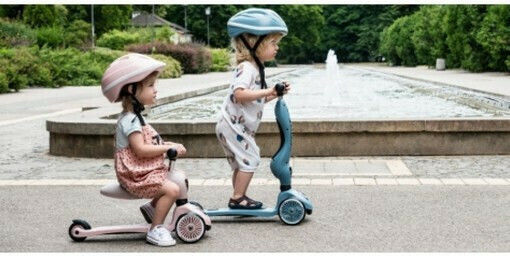 Scoot & Ride Trotinetă Copii Highwaykick 1 cu 3 Roți și Scaun pentru 1-5 Ani Roz