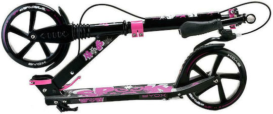 Byox Kids Scooter Foldable Spooky 2-Wheel for 8+ Years Pink