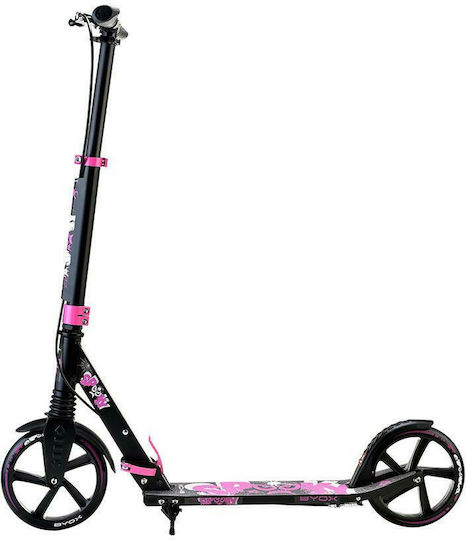 Byox Kids Scooter Foldable Spooky 2-Wheel for 8+ Years Pink
