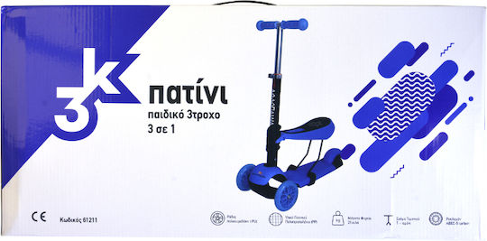 Athlopaidia Kids 3-Wheel Scooter with Seat for 3+ Years Fuchsia