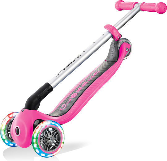 Globber Kids Scooter Foldable Primo Lights 3-Wheel for 3+ Years Pink