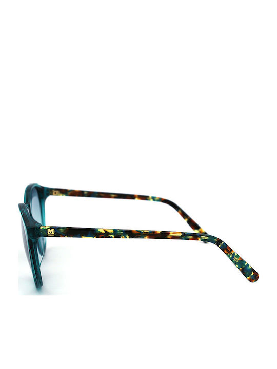 Missoni Unisex Sonnenbrille mit Türkis Kunststoff Gestell und Grün Linse MM666S 02