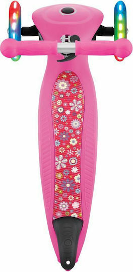Globber Kids Scooter Foldable Junior Foldable Fantasy Lights 3-Wheel for 2+ Years Pink