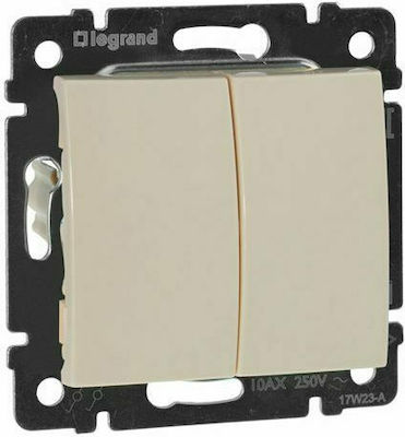 Legrand Valena Life 05 Recessed Electrical Lighting Wall Switch no Frame Basic Ivory