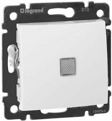 Legrand Valena 10 Recessed Electrical Lighting Wall Switch no Frame Basic Illuminated White 774410