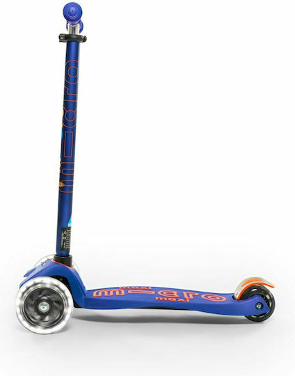 Micro Kids Scooter Maxi Deluxe Led 3-Wheel Blue for 5+ Years