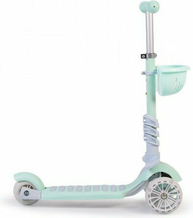 Moni Kids Scooter Bubblegum 3 in 1 3-Wheel with Seat for 3+ Years Green