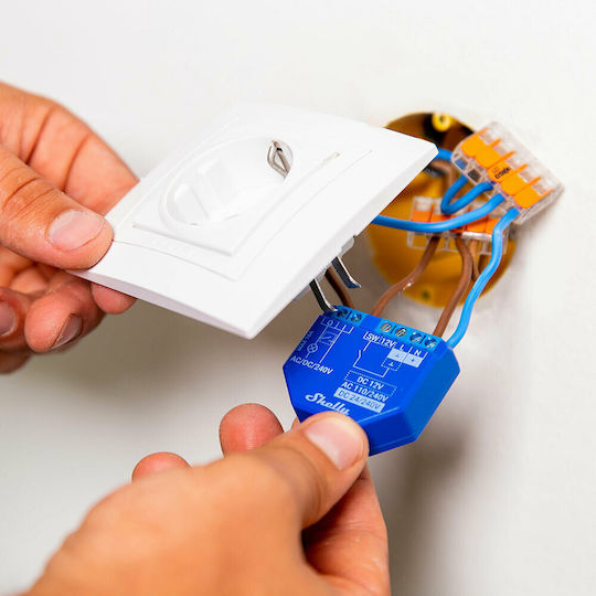 Shelly Plus 1 Smart Switch 1 Καναλιού Wi-Fi, Bluetooth & RF 16A με Τηλεχειριστήριο