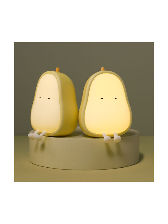 Allocacoc Kids Decorative Lamp Pear Yellow 8.85x8.8x12.2εκ.