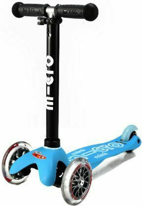 Micro Παιδικό Πατίνι Mini2Go Deluxe Plus Τρίτροχο με Κάθισμα για 1-5 Ετών Μπλε