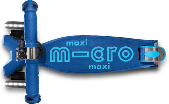 Micro Kids Scooter Maxi Deluxe Led 3-Wheel for 5+ Years Blue