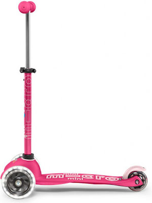 Micro Kinderroller Mini Deluxe Led 3-Rad für 2-5 Jahre Rosa