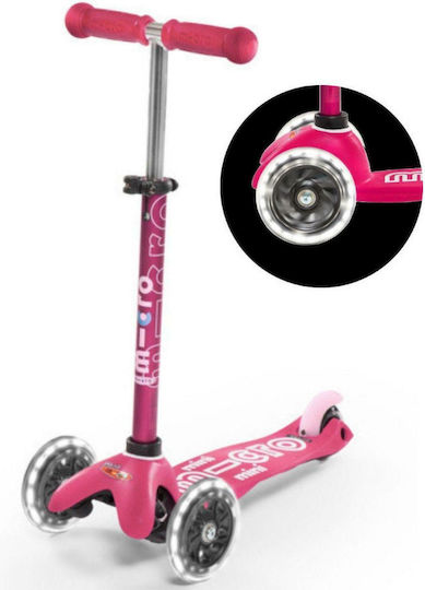 Micro Kids Scooter Mini Deluxe Led 3-Wheel for 2-5 Years Pink