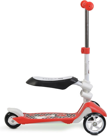 Byox Kids Scooter Epic 2 in 1 3-Wheel with Seat for 3+ Years Red