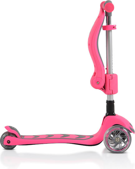 Byox Kids Scooter Foldable Kiki 3-Wheel with Seat for 3+ Years Pink