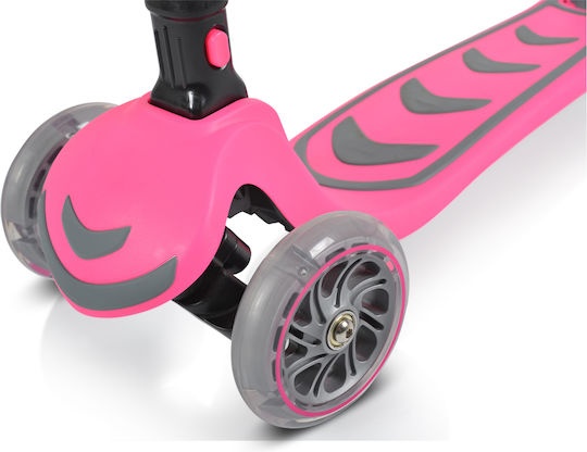 Byox Kids Scooter Foldable Kiki 3-Wheel with Seat for 3+ Years Pink
