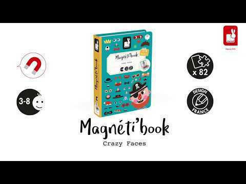 Janod Magnetic Construction Toy Crazy Faces for Children 3+ years+ Years