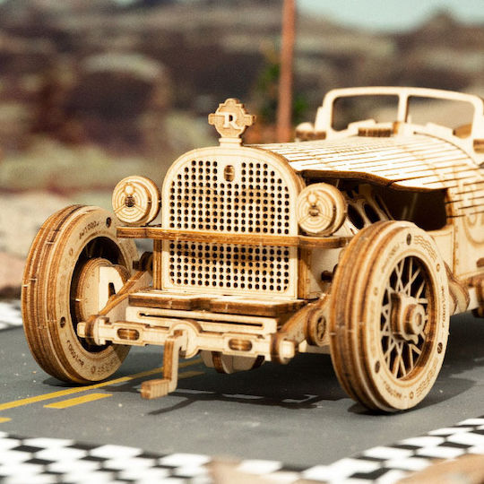 Robotime Wooden Construction Toy Grand Prix Car for Children 3++ Years