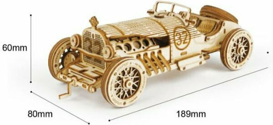 Robotime Wooden Construction Toy Grand Prix Car for Children 3++ Years