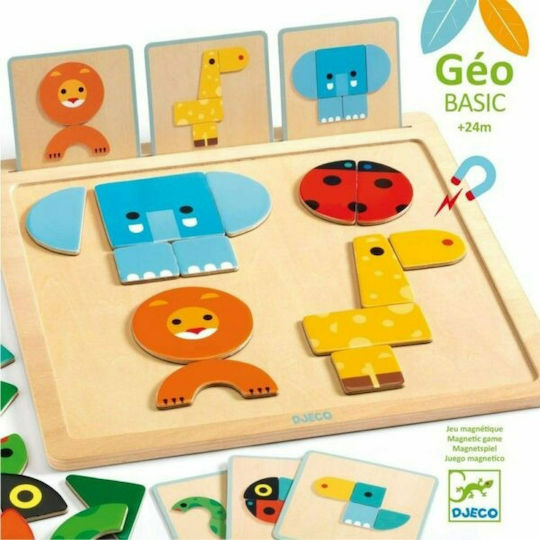 Djeco Magnetic Construction Toy Geobasic Animals for Children 2+ Years