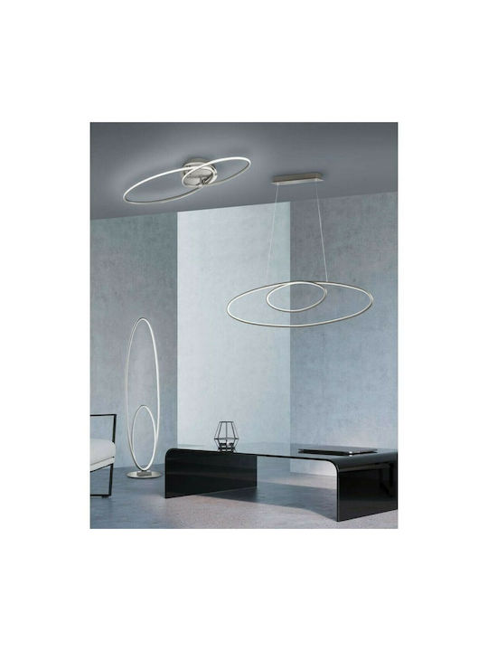 Trio Lighting Avus LED Подова Лампа В112xД29см. 3700лм Сребрист