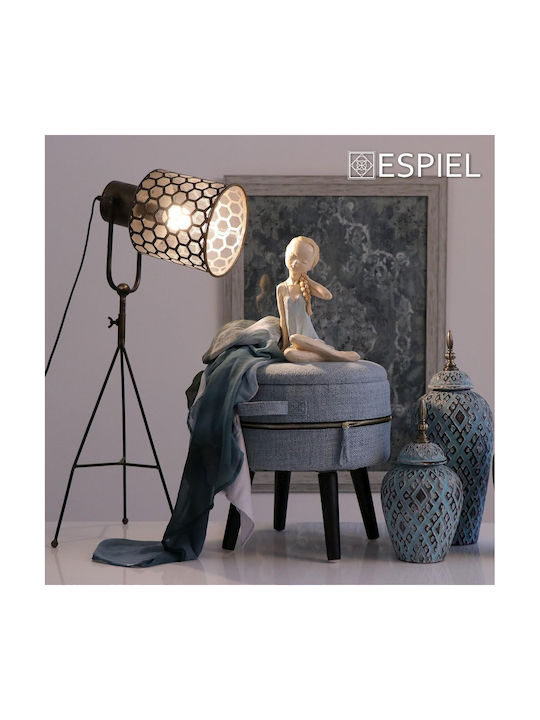 Espiel Vintage Floor Lamp H73xW19.2cm. with Socket for Bulb E27 Bronze