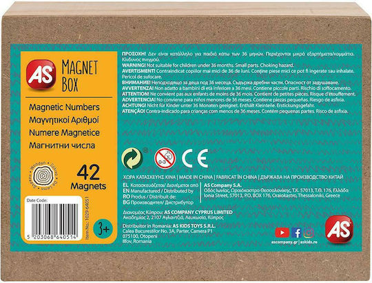 AS Μαγνητικό Παιχνίδι Κατασκευών Wooden Numbers για Παιδιά 3+ Ετών